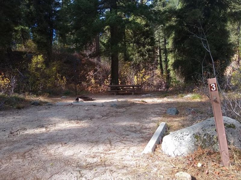 Spot 3, within Hayfork Group campground.  Please remember that individual sites cannot be reserved.  Hayfork Group Campground can only be reserved as a whole.