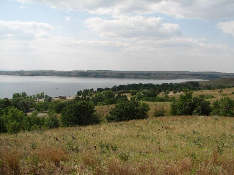 View from the hill overlooking the campground.
