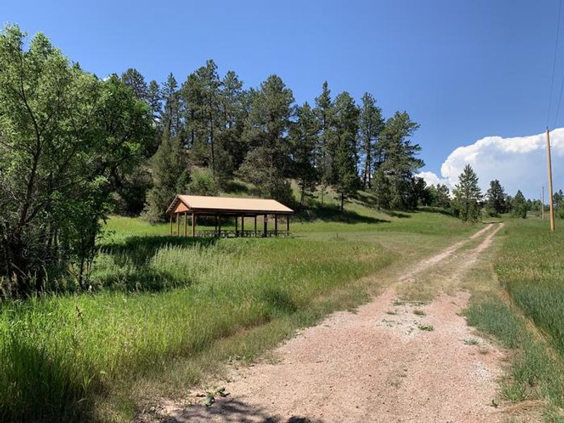 Group day use picnic shelter at Cold Brook Lake.