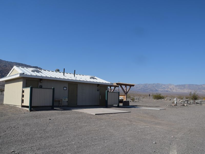 Bathroom facilities at Stovepipe Wells Campground.