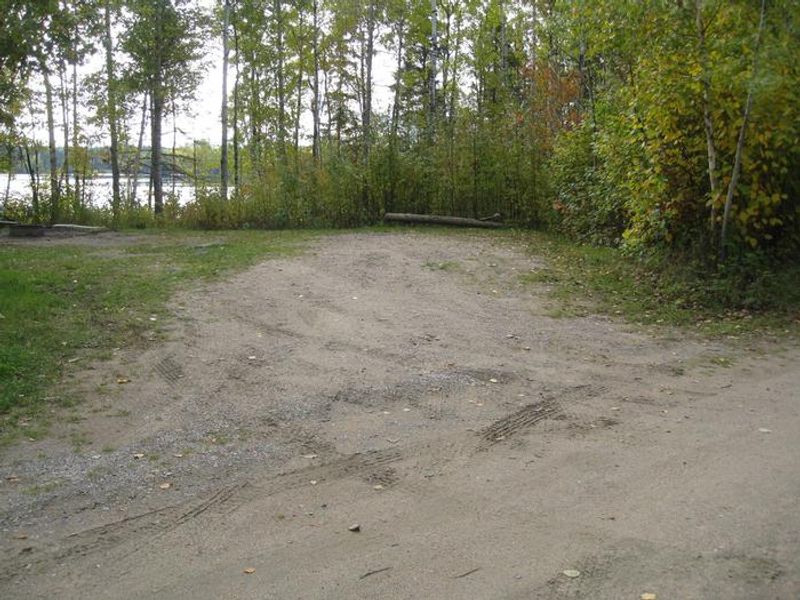 Typical back-in campsite.  Site provides direct access to Birch Lake.