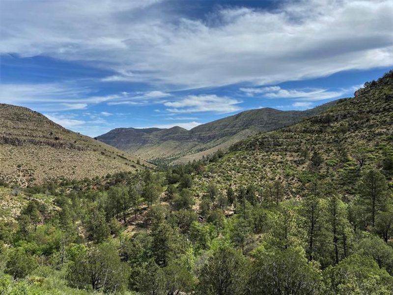Mountain views from the Tejas trail looking back toward the Dog Canyon area.