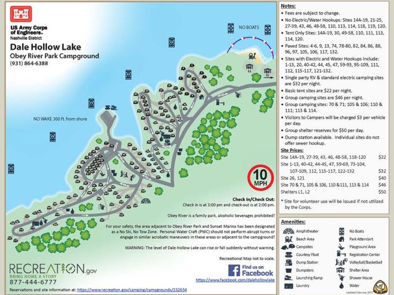 OBEY RIVER PARK CAMPGROUND MAP