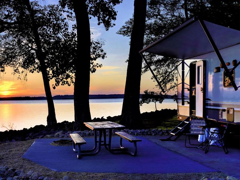 Sunset on campsite #69