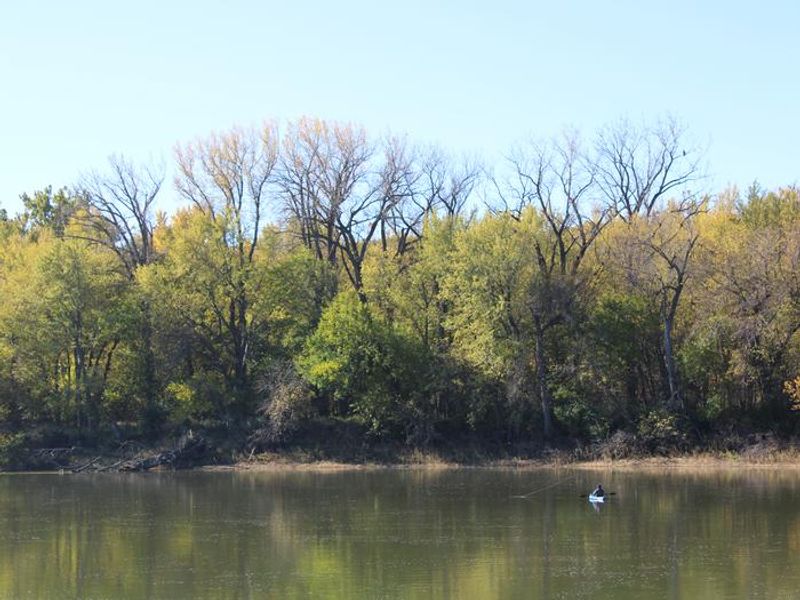 Fishermen out on Des Moines River.