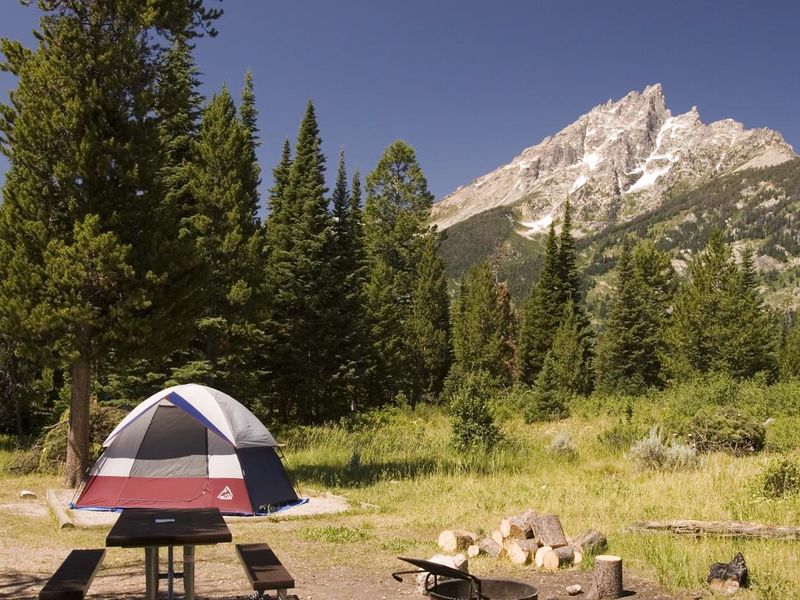 Jenny Lake Campground is a tent-only campground. Trailers, campers, and pop-up roof tents are not permitted. 