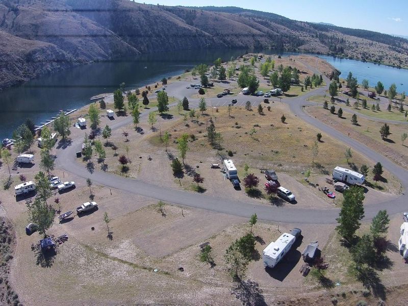 Overview of Devil's Elbow Campground looking southeast