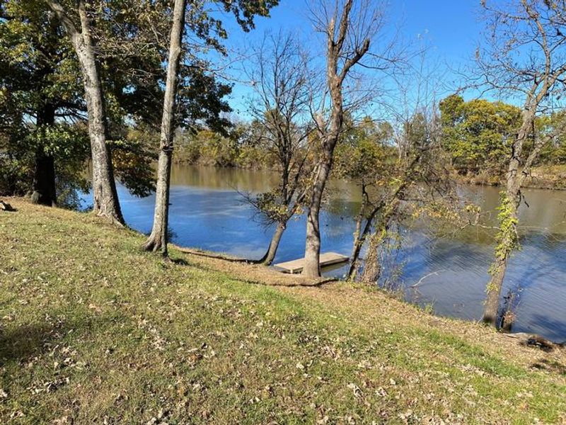 One of our several fishing docks where you can enjoy a nice area on the water close to the shoreline. 