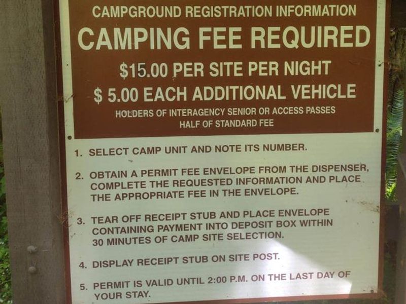 Fan Creek Campground fee station