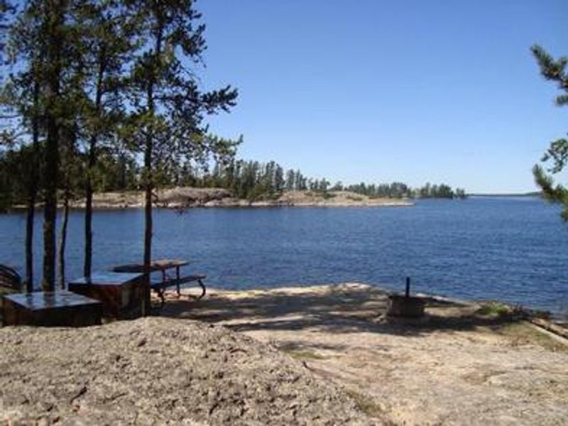 Looking out from a campsite onto the waters of Voyageurs National Park. 