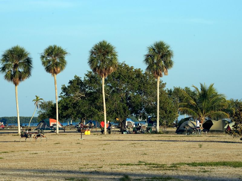 Flamingo campground on the shores of Florida Bay