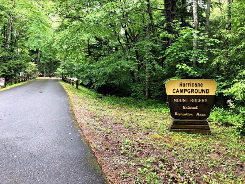 Entrance to Hurricane Campground 