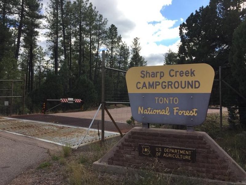 Sharp Creek Campground Entrance Sign