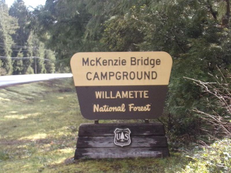 McKenzie Bridge Sign