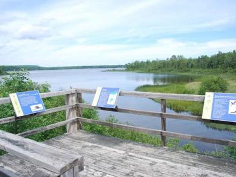Wildlife viewing platform located within Au Train Lake Campground