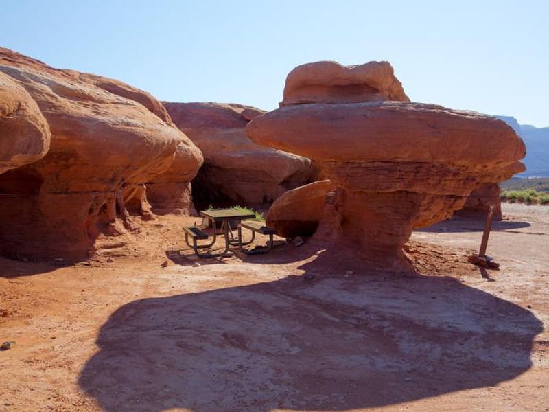 A campsite at Hamburger Rock.