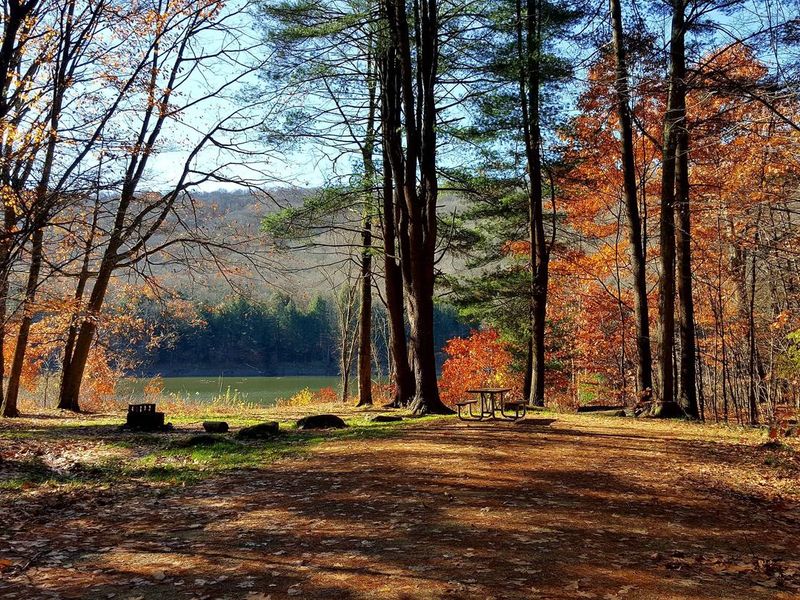 Red Bridge Campsite in the Fall