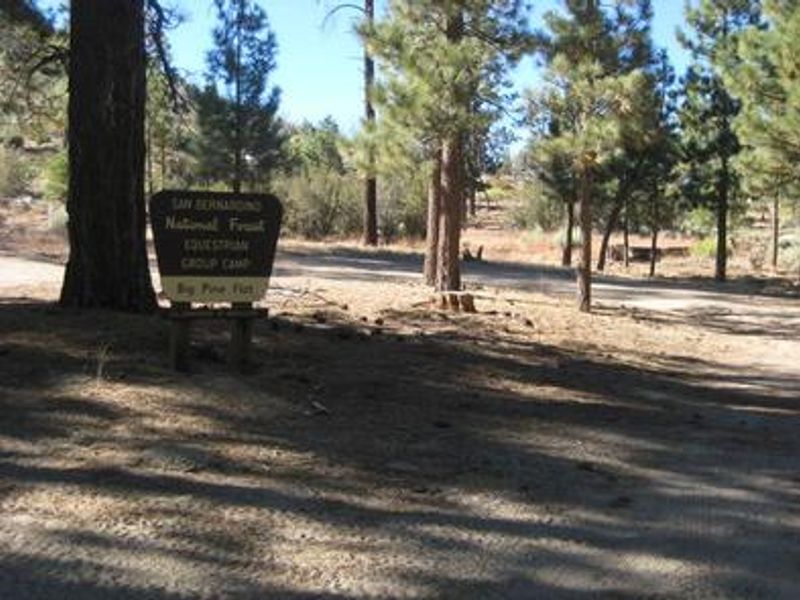 Big Pine Equestrian Group Campground Sign