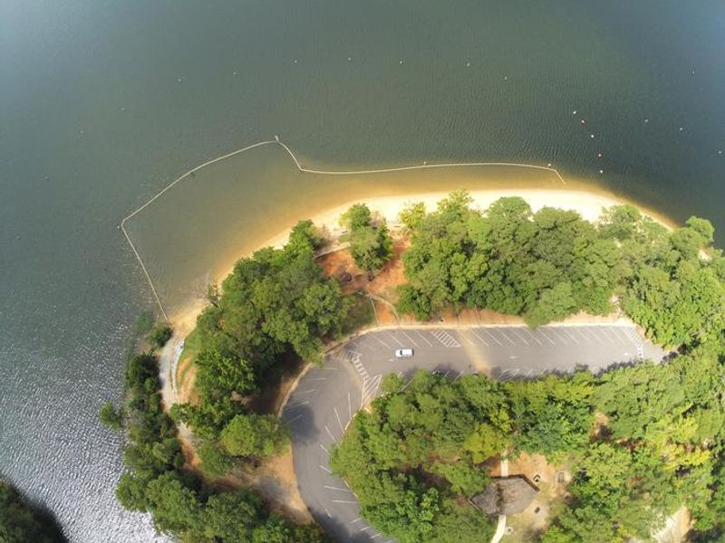 Rocky Branch Beach Parking Lot View