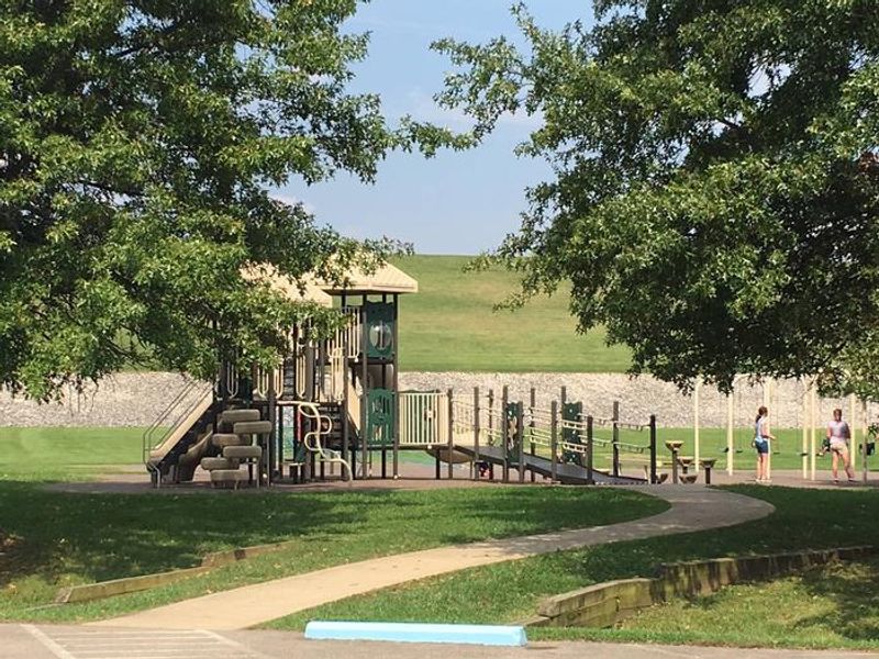 Playground located in between the Maple and Oak Picnic Shelters designed for 5-12 year old children.