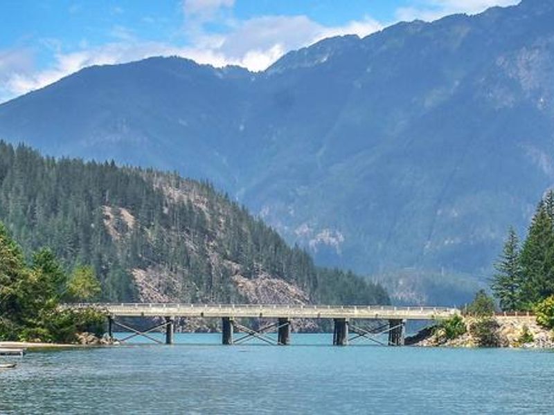 View of Diablo Lake from Colonial Creek South Campground
