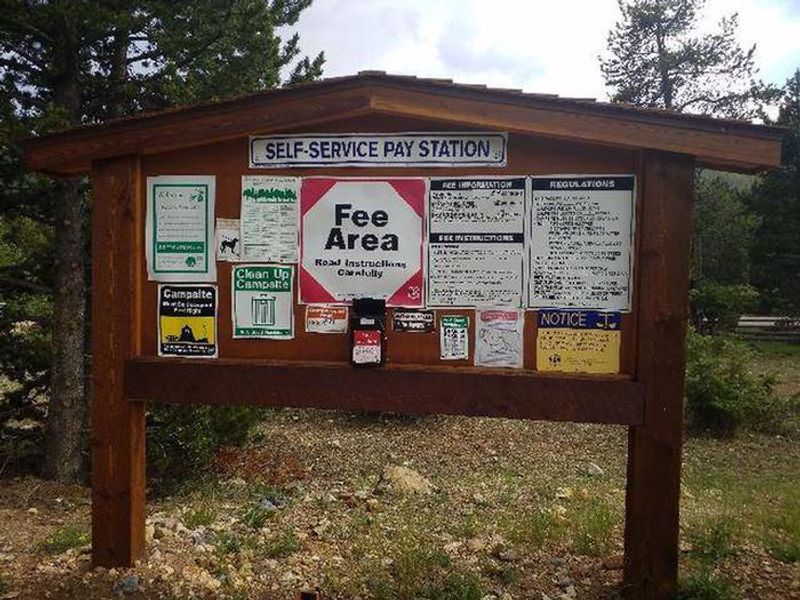 May Queen Campground information kiosk