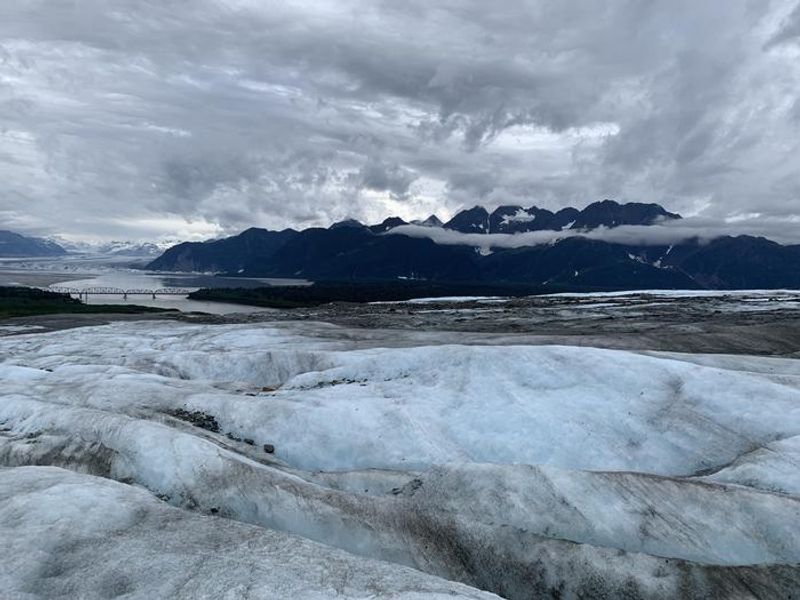 A view of the Million Dollar Bridge from the Glacier