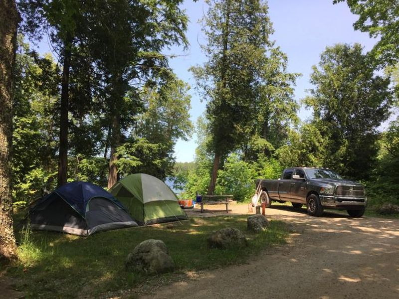 Campsite at Little Beaver Lake Campground