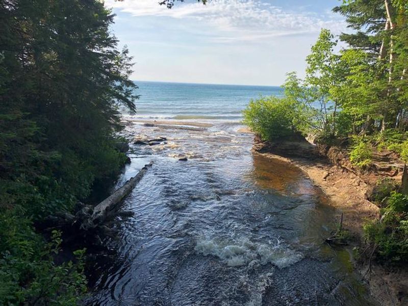 Hurricane River flowing into Lake Superior