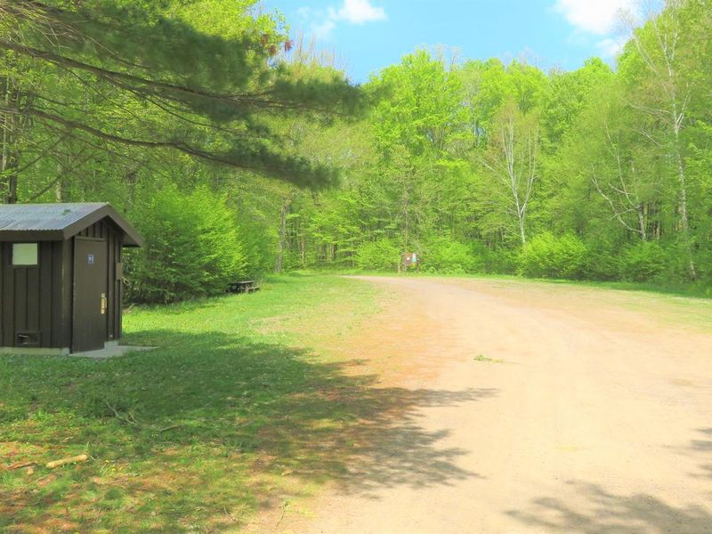 Parking lot for boat landing and ATV trailhead at the Chippew campground