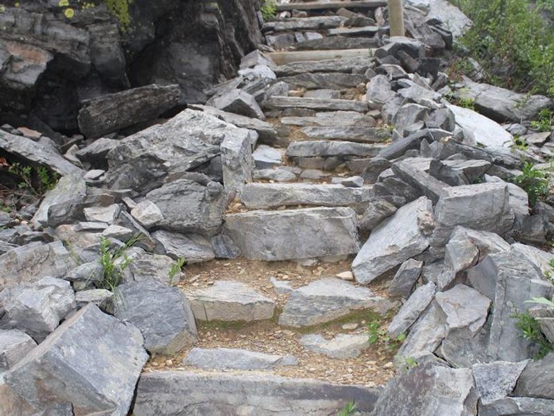 Steps to the base of the tower.