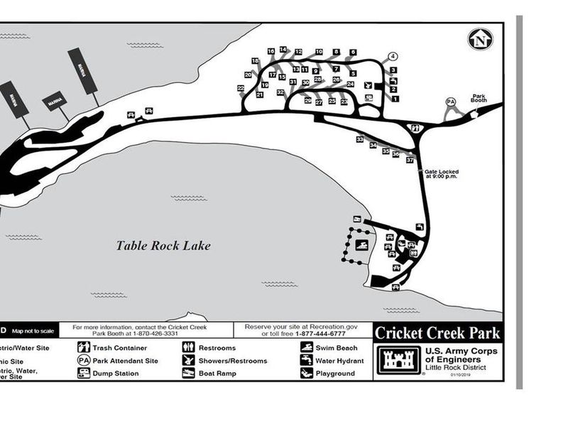Correct Map of Cricket Creek Campground 2019
