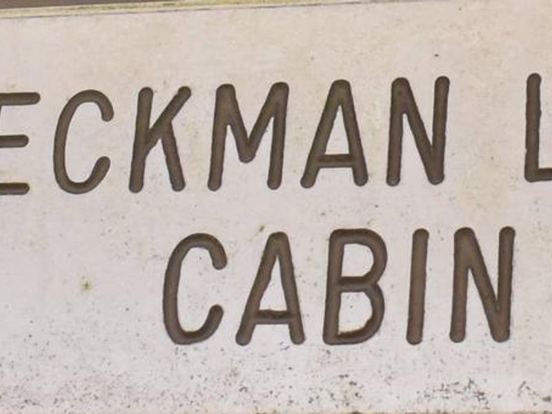 Heckman Lake Cabin Sign