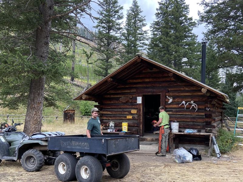 Fire-wooding at the Deer Creek Cabin