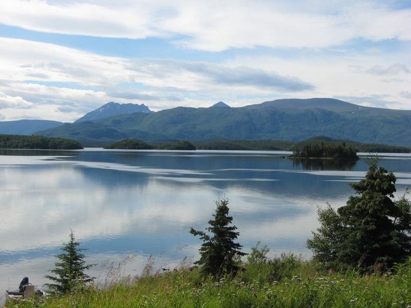 View of Bay of Islands, Naknek Lake, from Fure's Cabin.