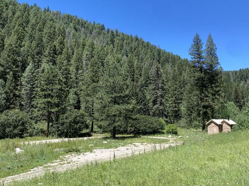 Group Campsite Private Parking Lot with vault at entrance