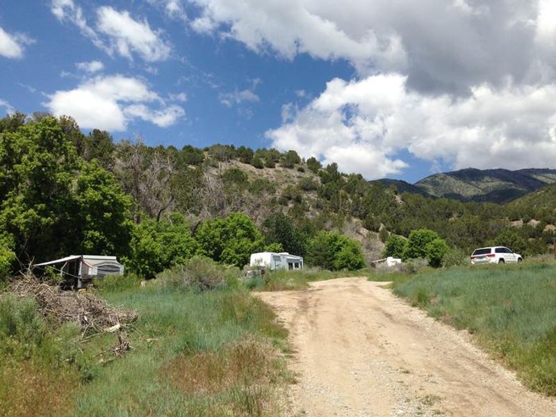 A busy summer weekend at the campground.