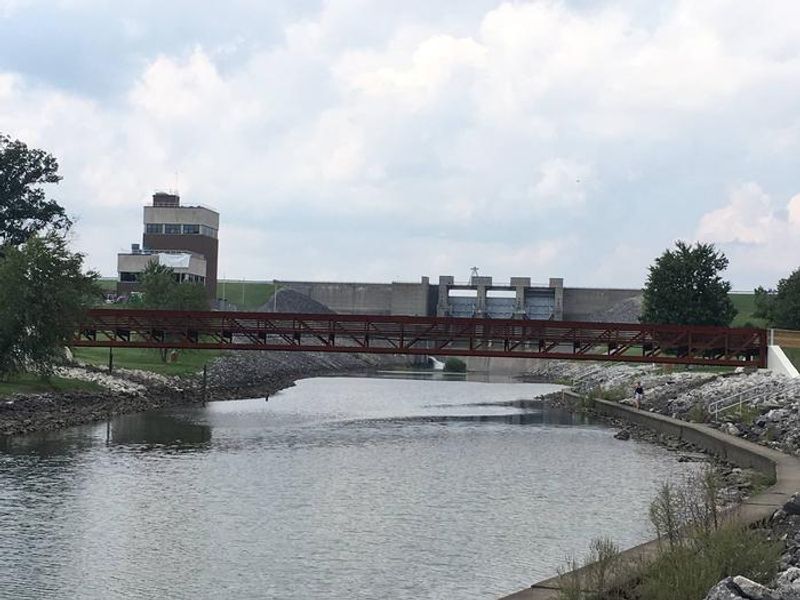 Alum Creek Dam outflow and Bike/Pedestrian Bridge