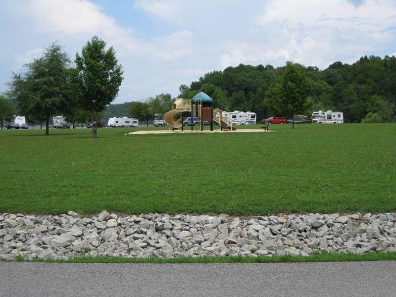 Playground located in the center of the campground