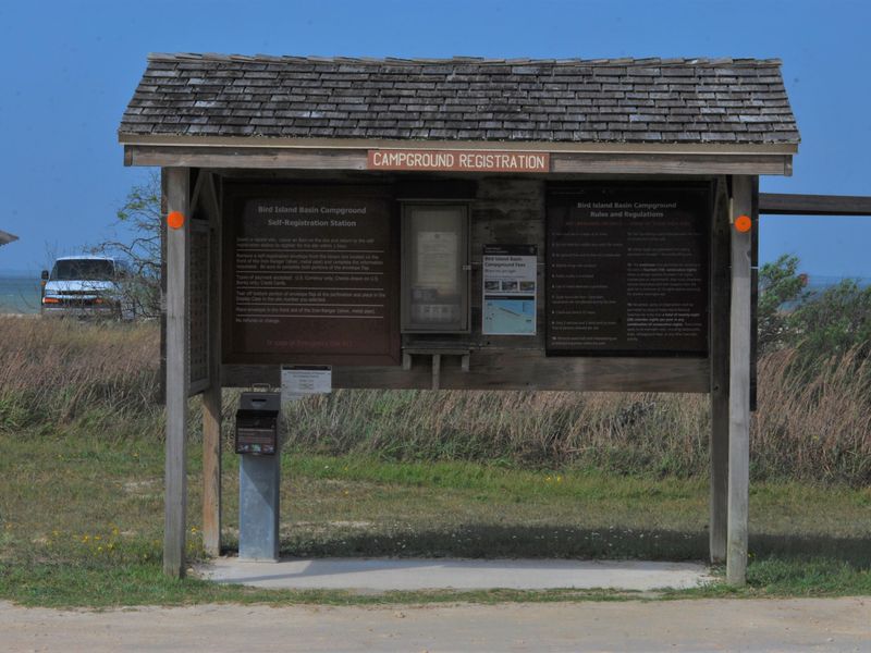 For more information about camping and registration at Bird Island Basin, stop at the kiosk