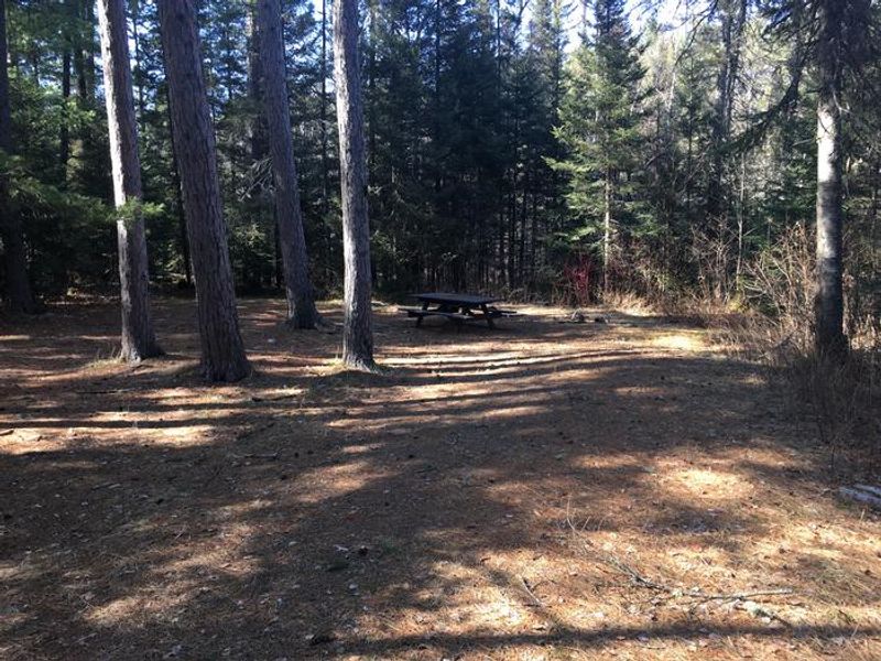 A campsite at the Little Isabella River Campground