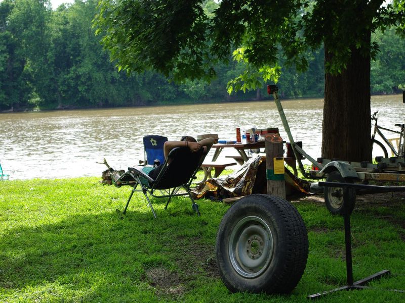 Lounge Chair overlooking the river.