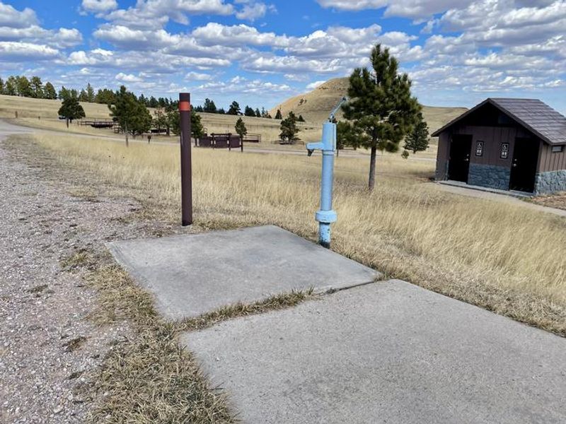 Water faucet at the campground