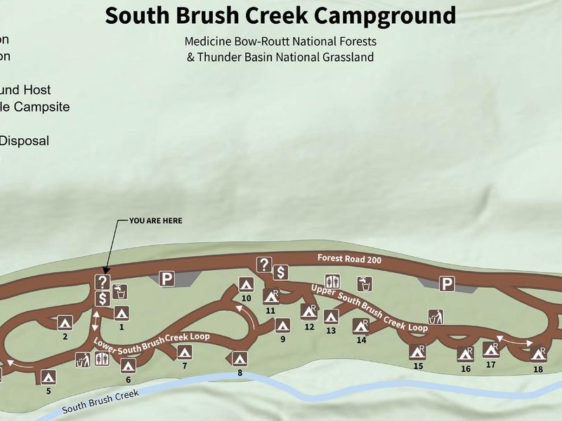 South Brush Creek Map