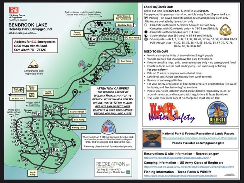 Holiday (Texas) Park Map