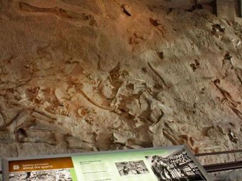 The Quarry Exhibit Hall is located approximately five miles from the Green River Campground.
