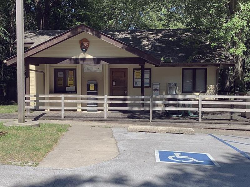 Exterior of the campground office building at Dunewood Campground