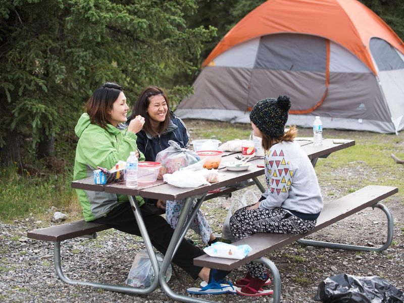 Riley Creek is open to RVs and tent campers