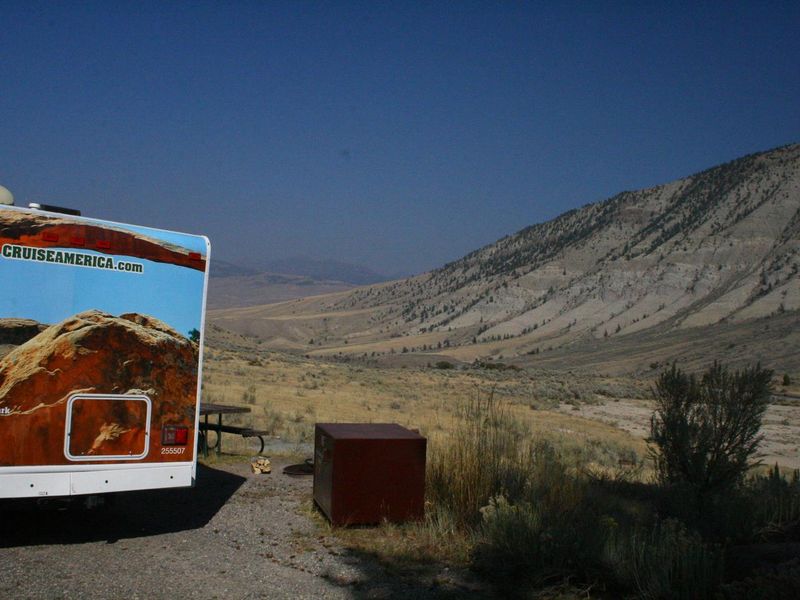 Mammoth Campsite #37, looking North from parking pad