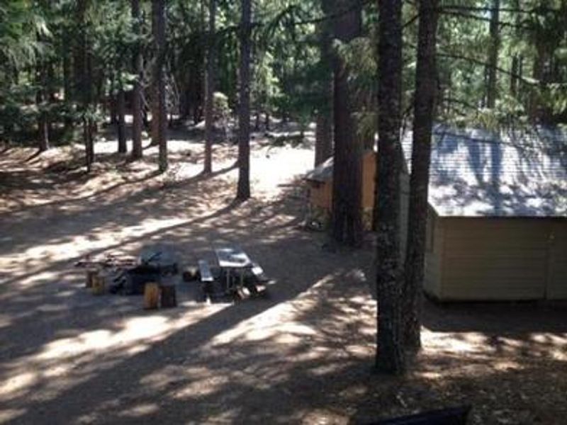 Overlooking view of camp area from Lookout porch.